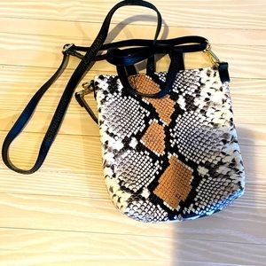 Andrea Cardone Mini Crossbody Snake Print Tote